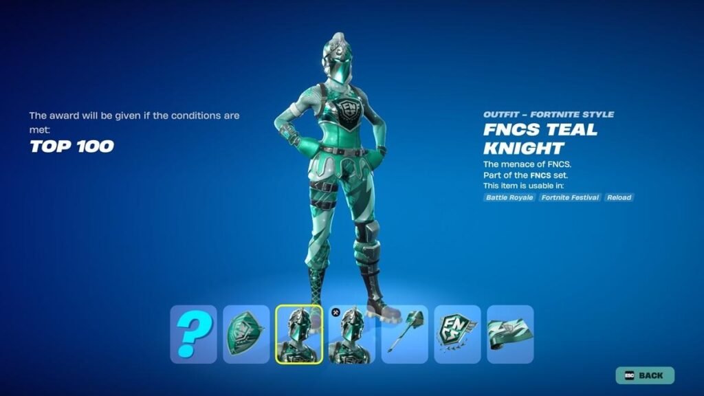 Como desbloquear a skin Teal Knight de graça em Fortnite